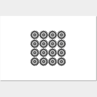 Black and White Pattern Posters and Art